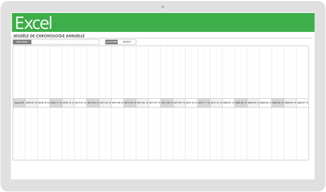 Modèle de calendrier annuel