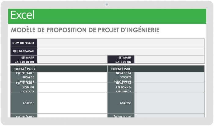 Modèle de proposition de projet d'ingénierie