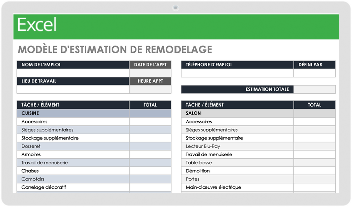 Estimation du remodelage